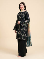 3 PIECE EMBROIDERED - UNSTITCHED