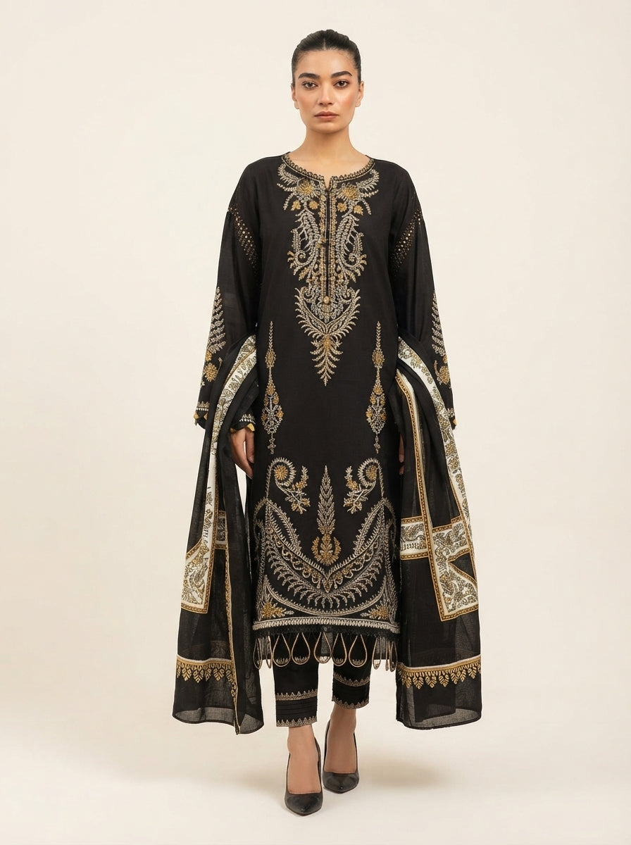 3 PIECE EMBROIDERED - UNSTITCHED