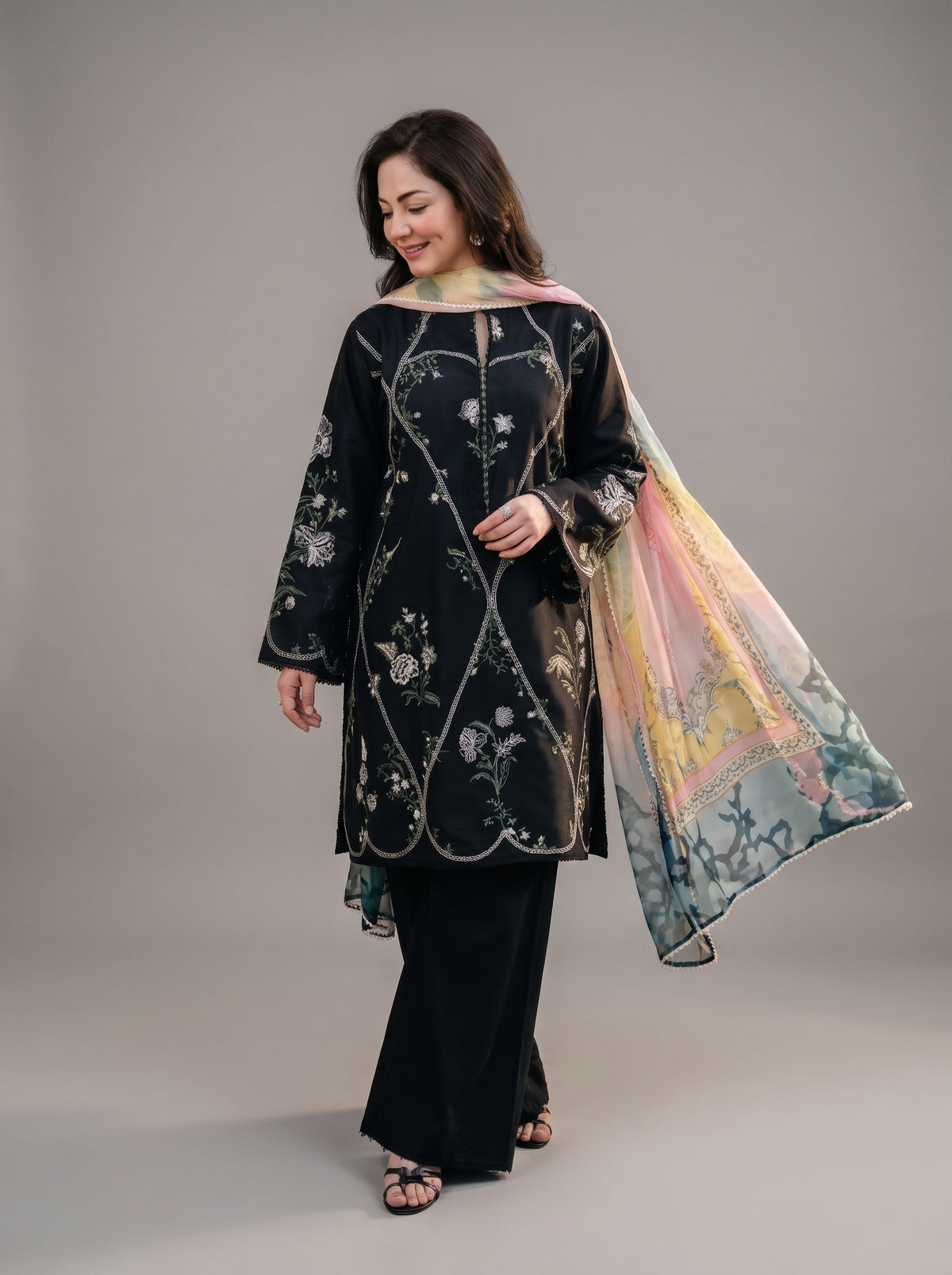 3 PIECE EMBROIDERED - UNSTITCHED