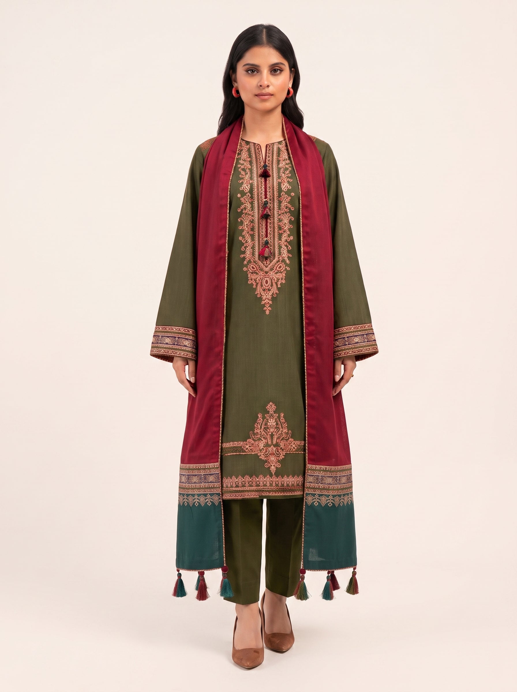 3 PIECE EMBROIDERED - UNSTITCHED
