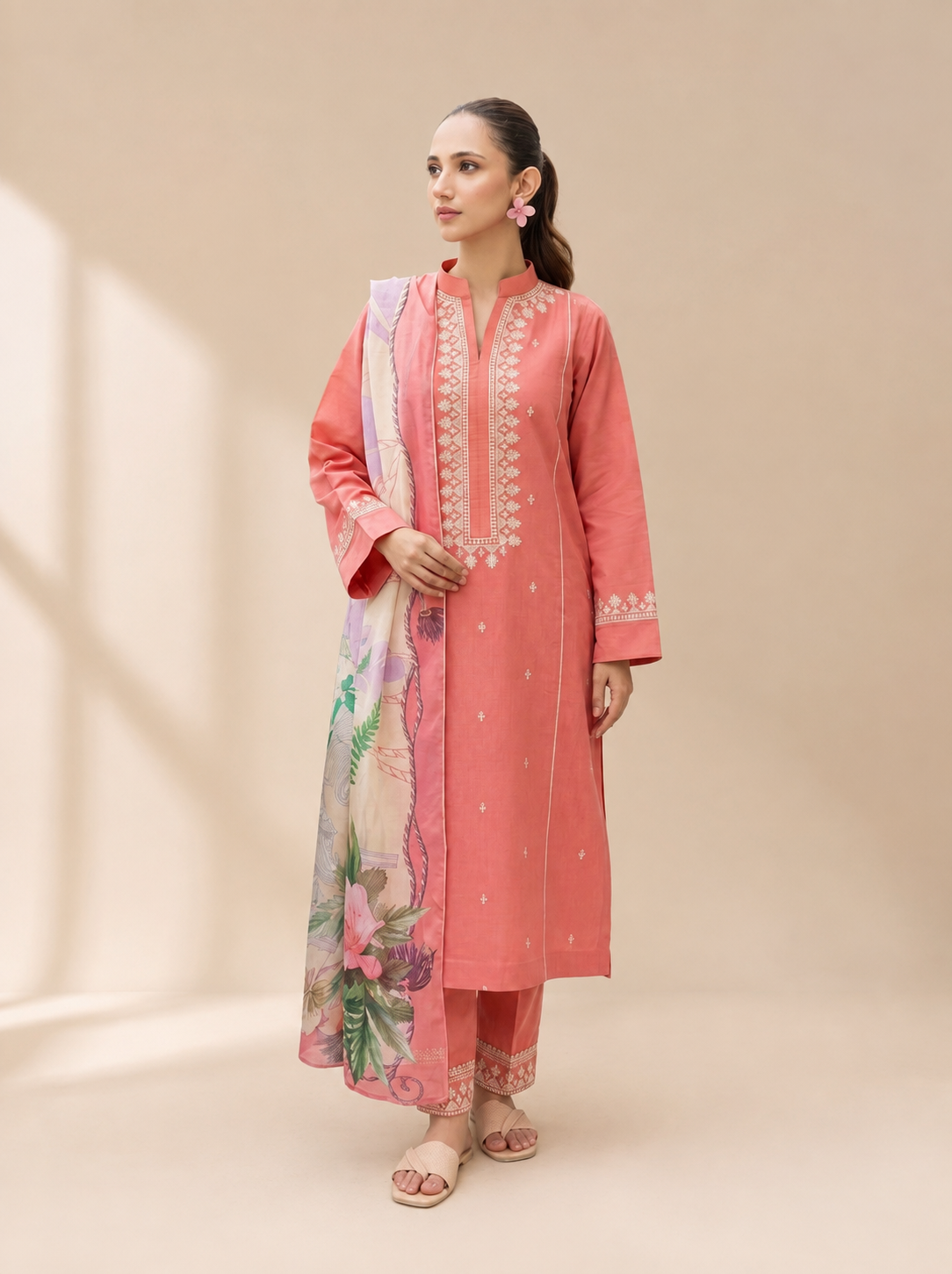 3 PIECE EMBROIDERED - UNSTITCHED
