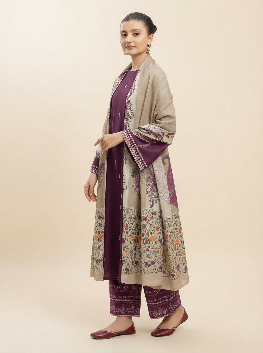 3 PIECE EMBROIDERED - UNSTITCHED