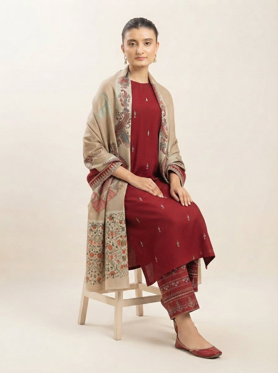 3 PIECE EMBROIDERED - UNSTITCHED
