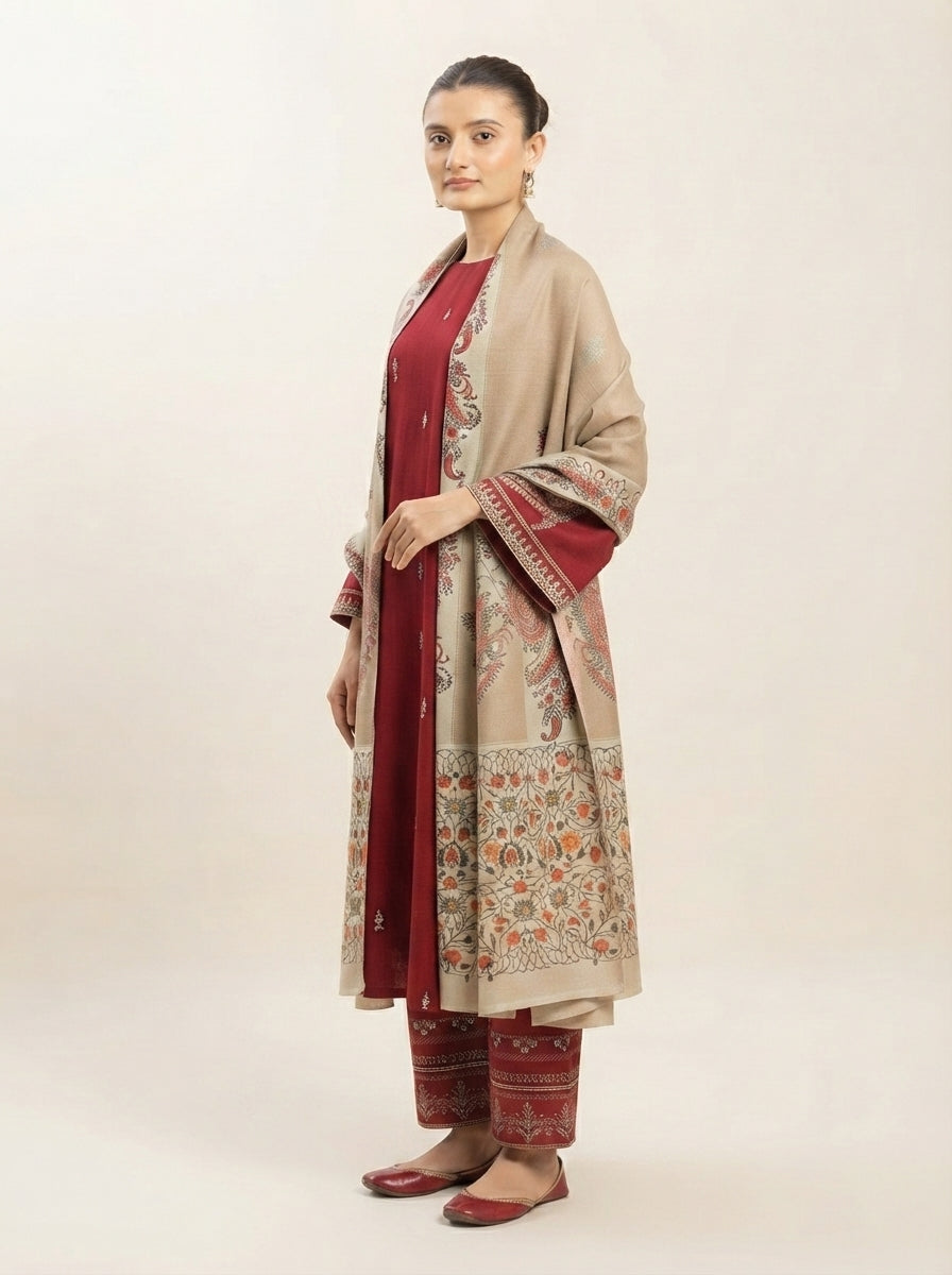 3 PIECE EMBROIDERED - UNSTITCHED