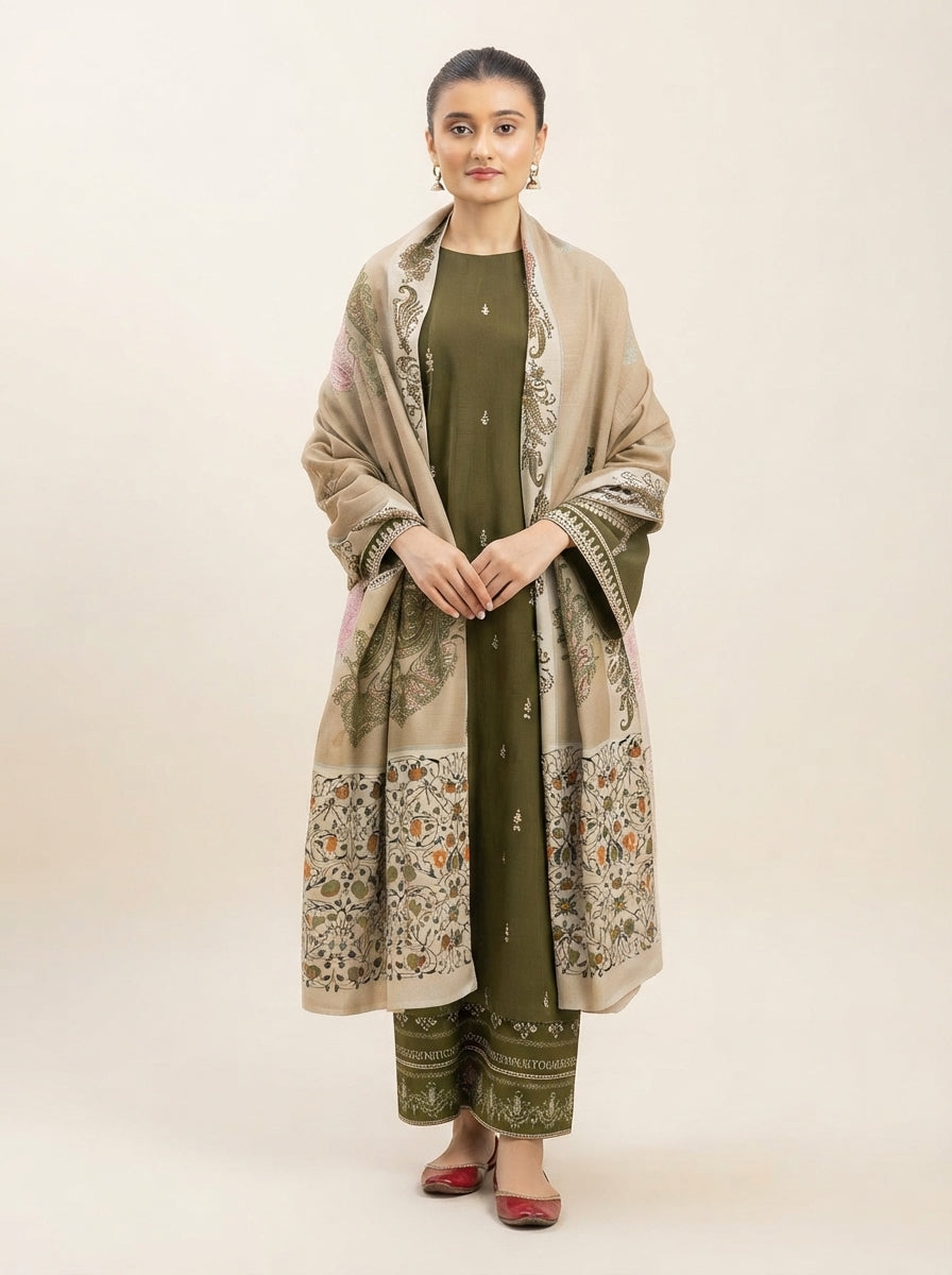 3 PIECE EMBROIDERED - UNSTITCHED