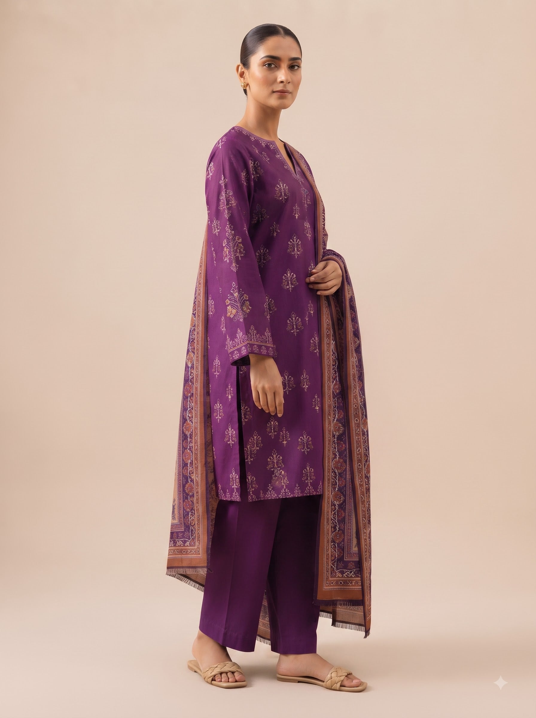 3 PIECE EMBROIDERED - UNSTITCHED