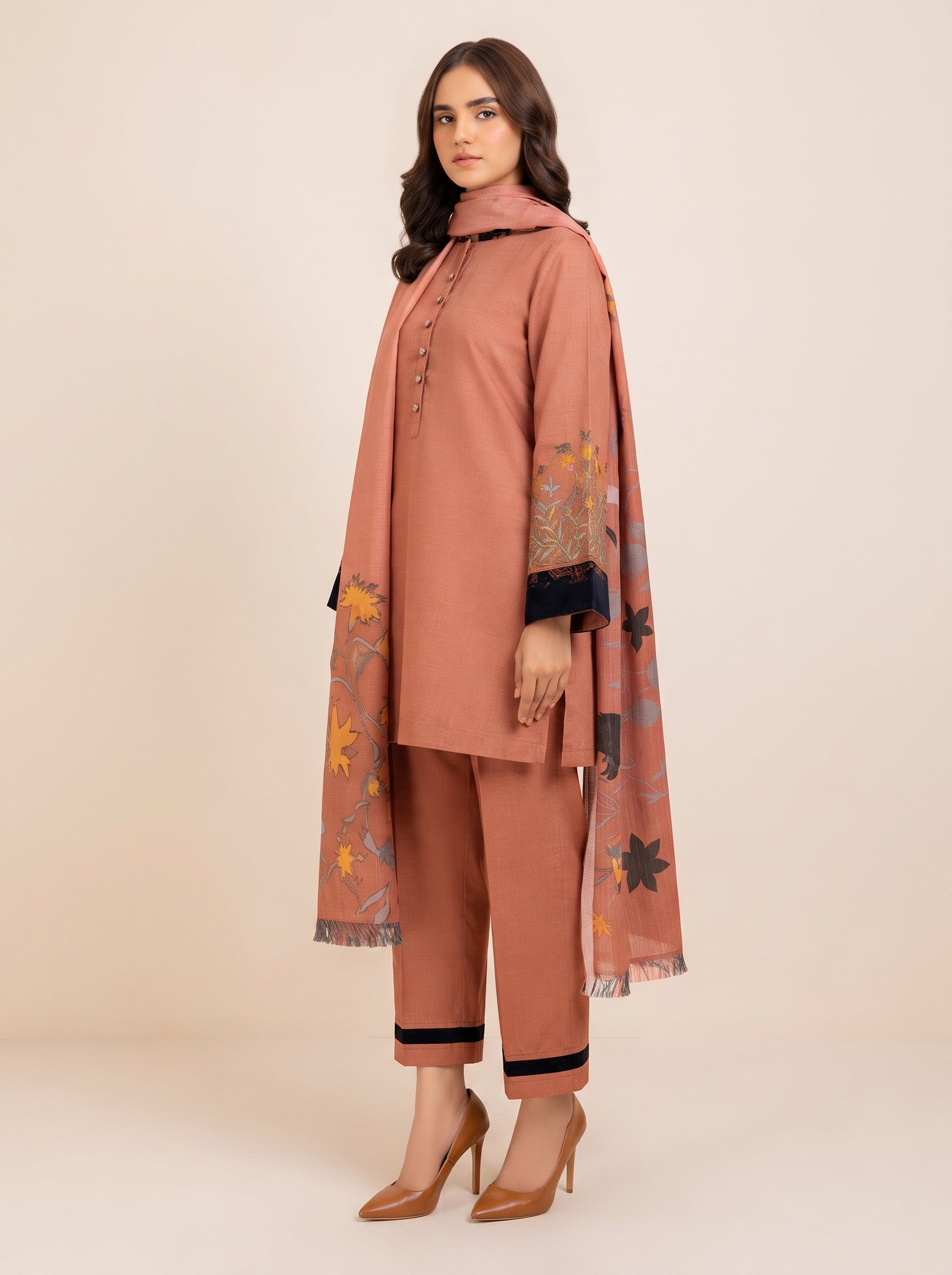 3 PIECE EMBROIDERED - UNSTITCHED