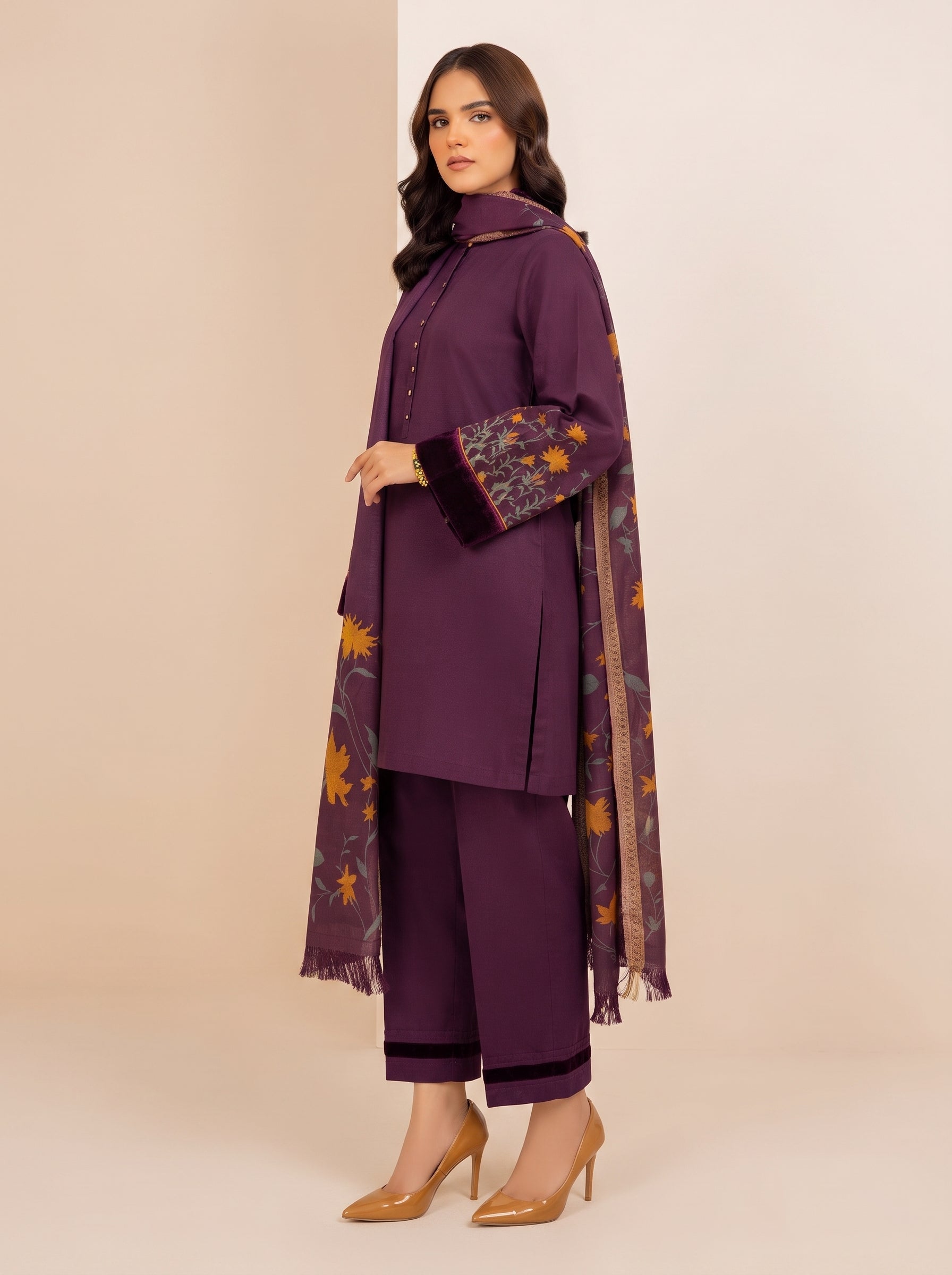 3 PIECE EMBROIDERED - UNSTITCHED