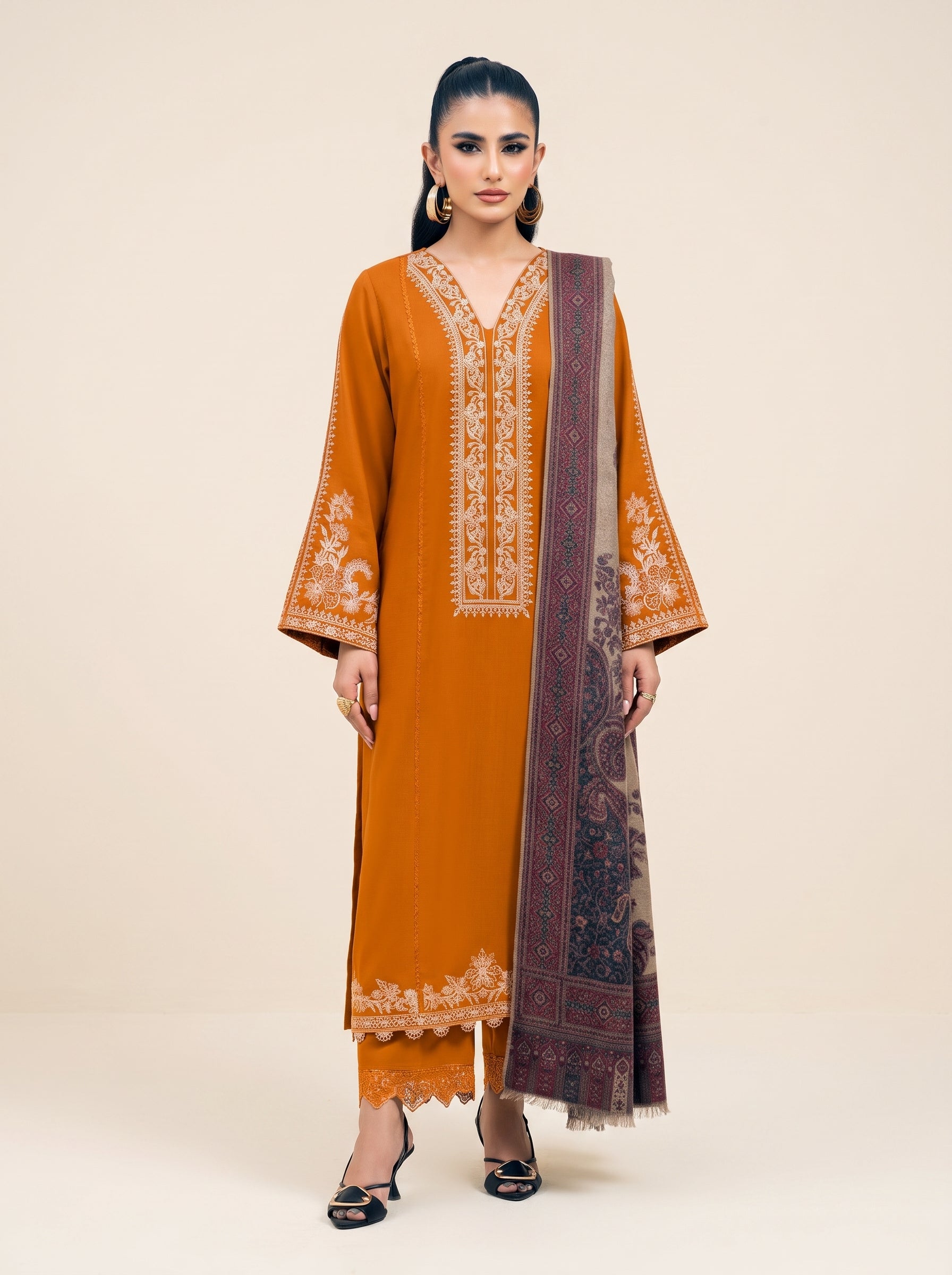 3 PIECE EMBROIDERED - UNSTITCHED