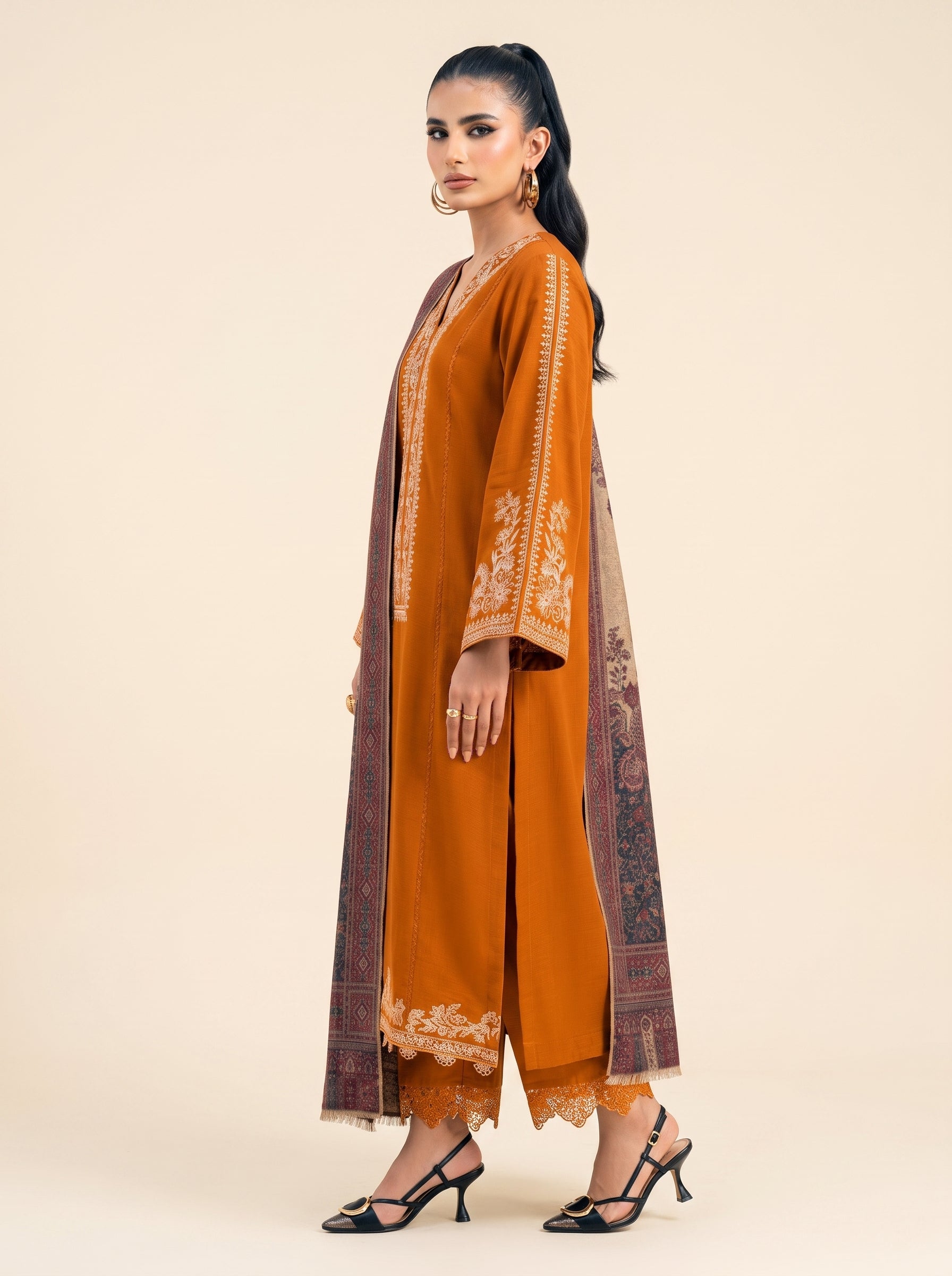 3 PIECE EMBROIDERED - UNSTITCHED