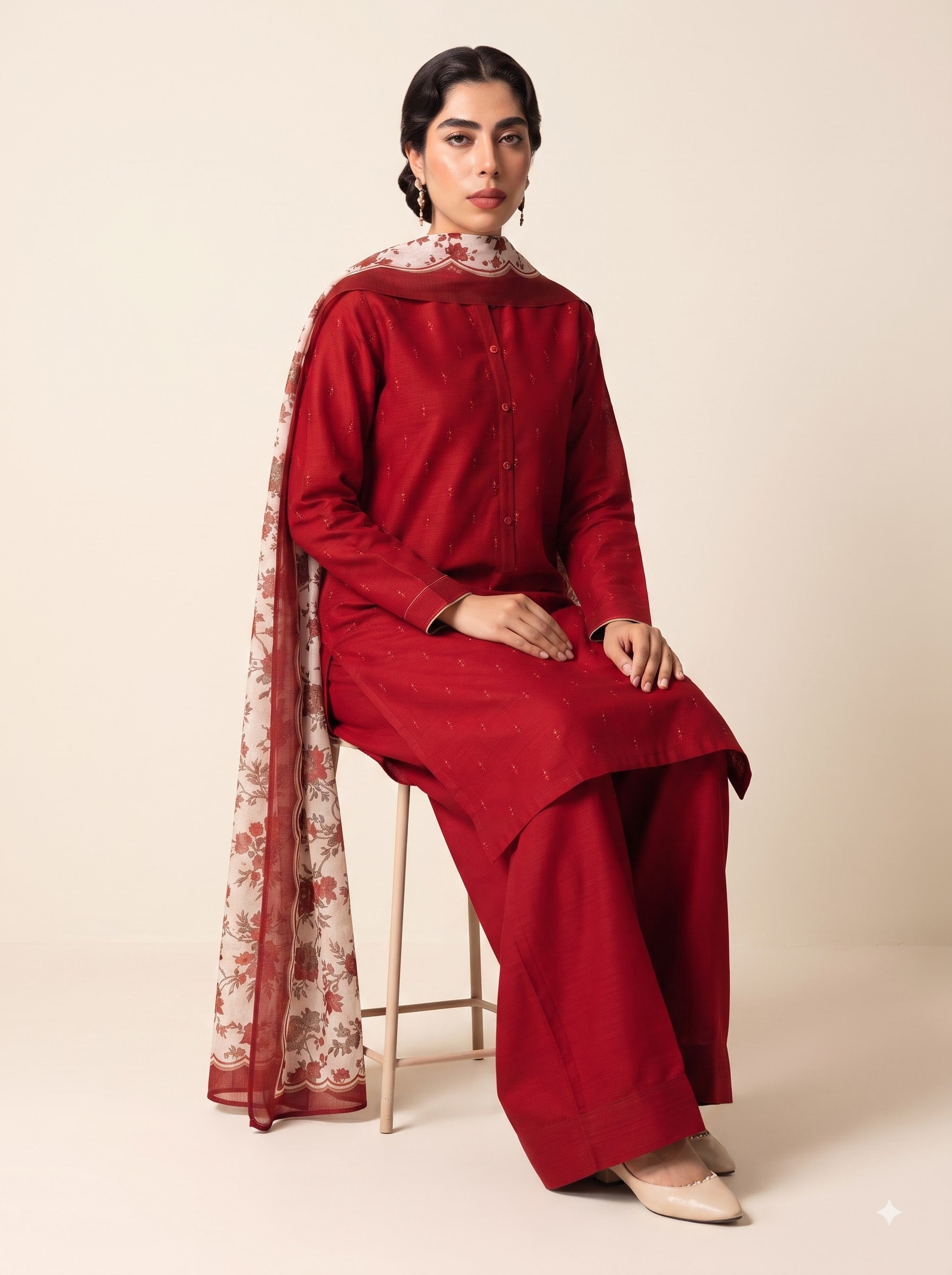3 PIECE EMBROIDERED - UNSTITCHED