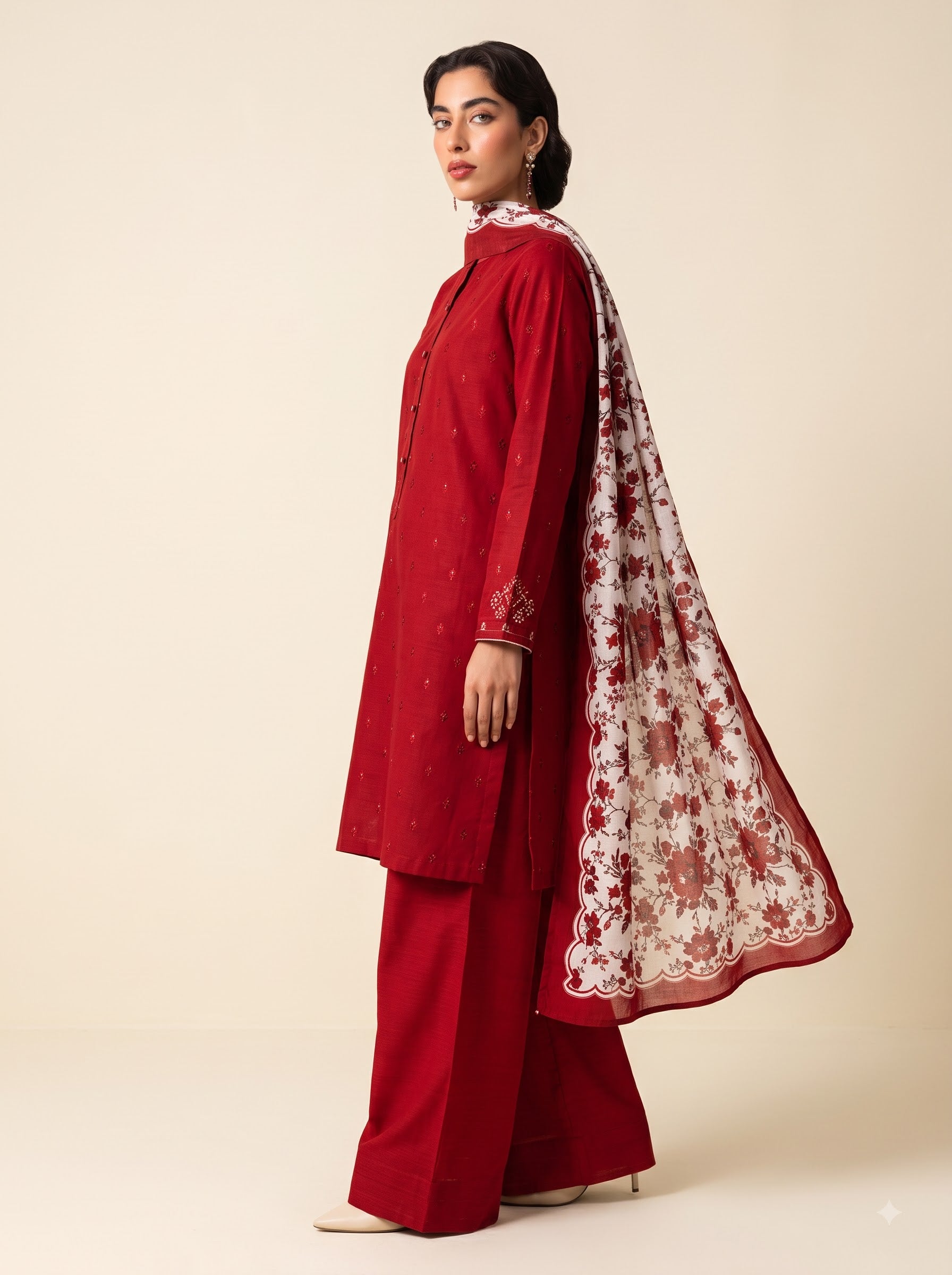 3 PIECE EMBROIDERED - UNSTITCHED