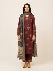 3 PIECE EMBROIDERED - UNSTITCHED