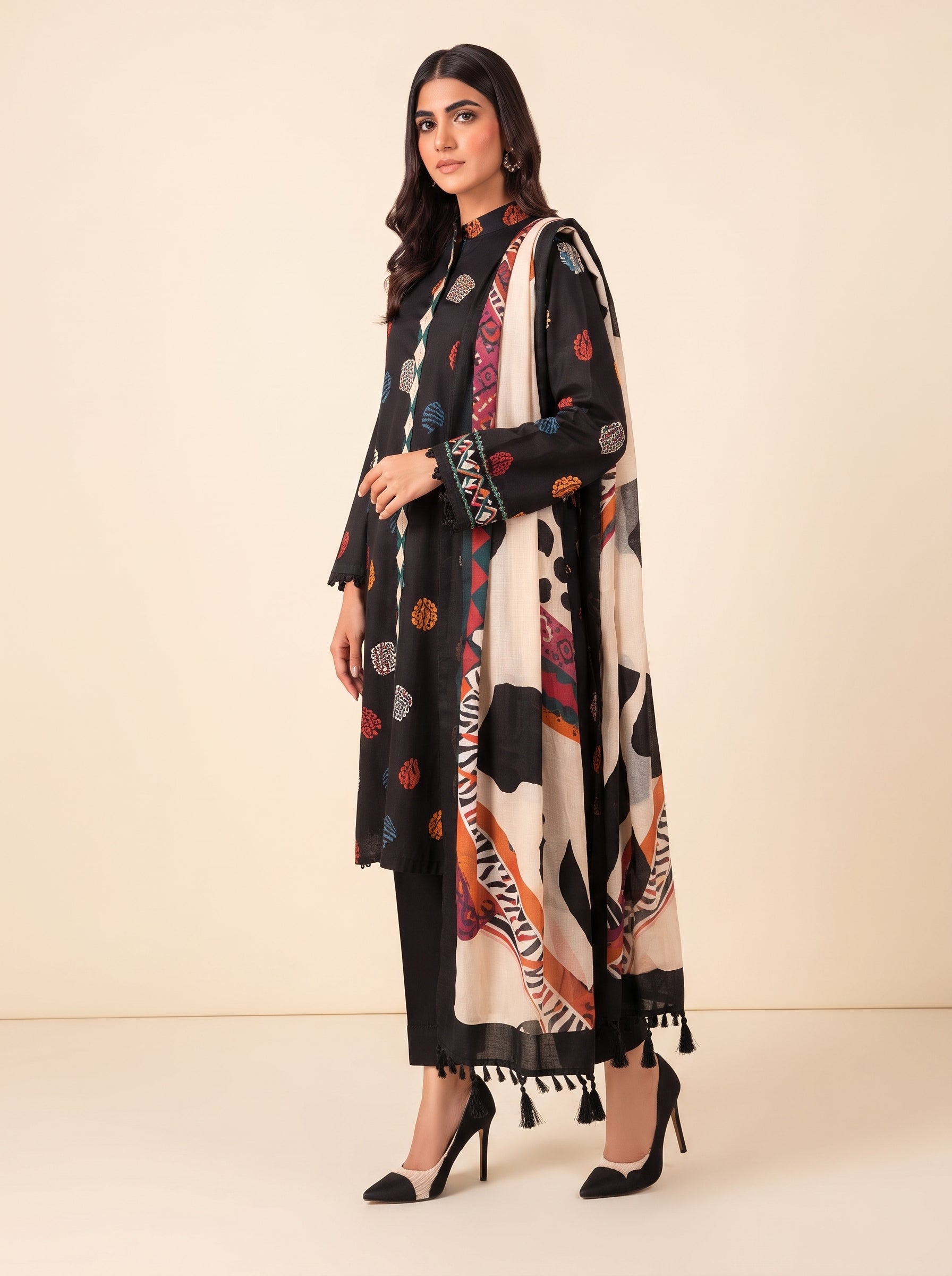 3 PIECE EMBROIDERED - UNSTITCHED