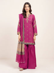 3 PIECE EMBROIDERED - UNSTITCHED