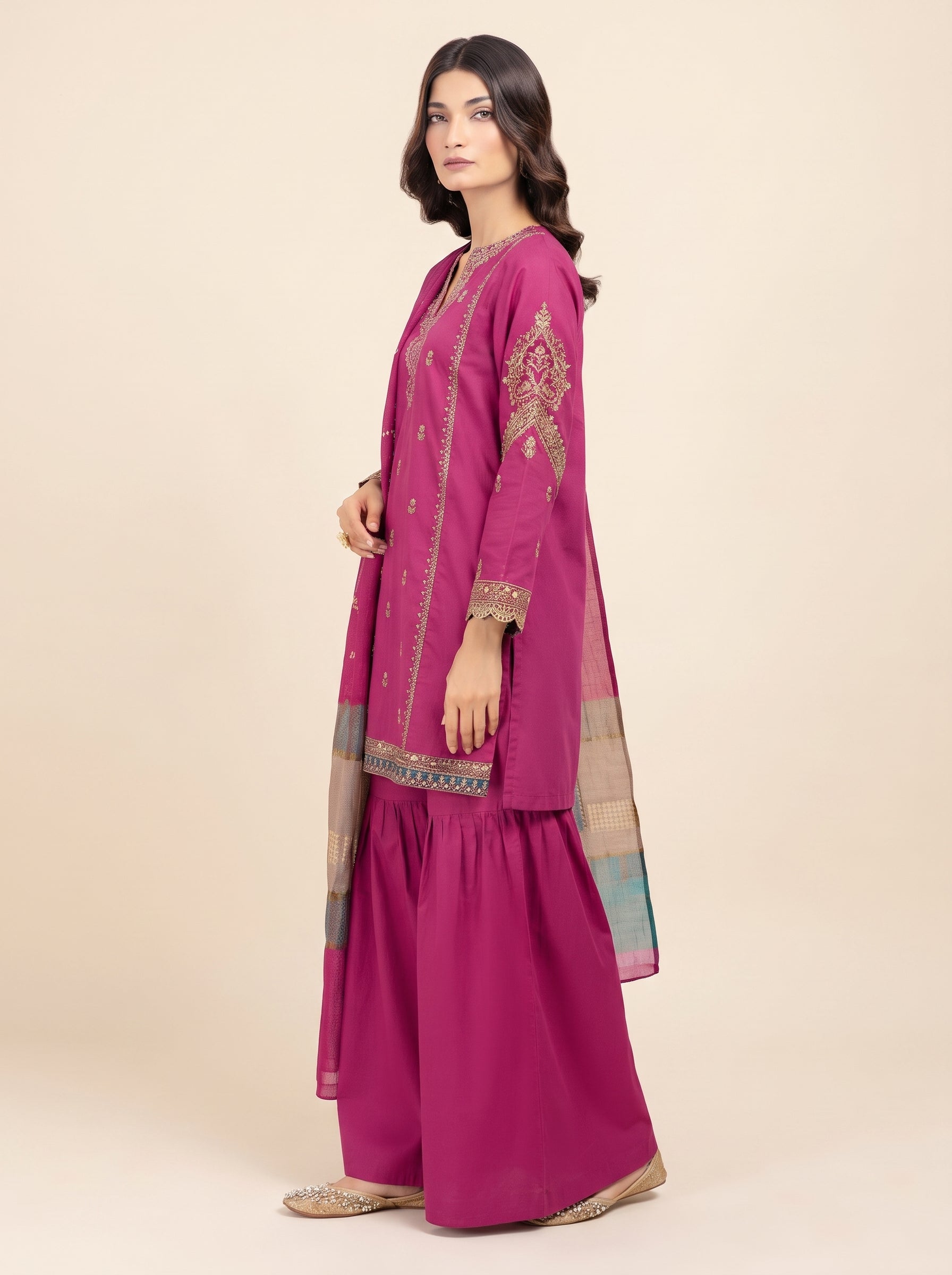 3 PIECE EMBROIDERED - UNSTITCHED