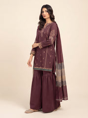 3 PIECE EMBROIDERED - UNSTITCHED