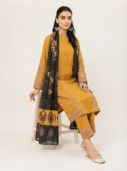 3 PIECE EMBROIDERED - UNSTITCHED