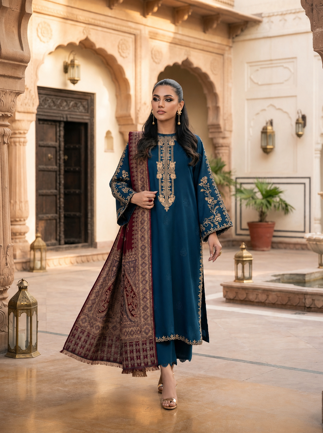 3 PIECE EMBROIDERED - UNSTITCHED