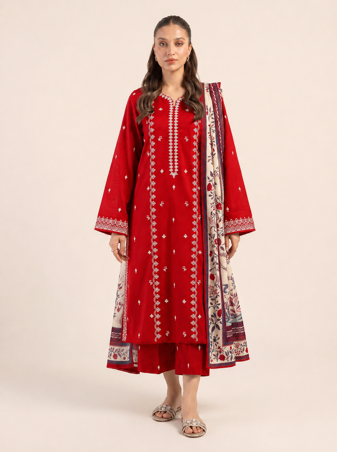 3 PIECE EMBROIDERED - UNSTITCHED