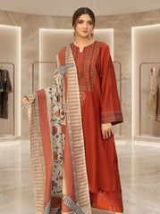 3 PIECE EMBROIDERED - UNSTITCHED